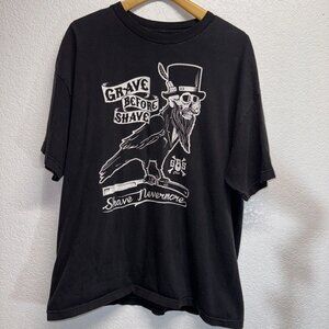 Grave Before Shave - Beard  Black Tee Shirt T-shirt XXL  Pre-owned 2X All Cotton